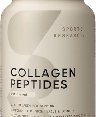 Sports Research® Collagen Peptides Protein Powder, 2lb (Unflavored) | 11g Grass-Fed Collagen per Scoop · Hair, Skin & Joint Support · Easy to Mix in Coffee & Shakes - 82 Servings