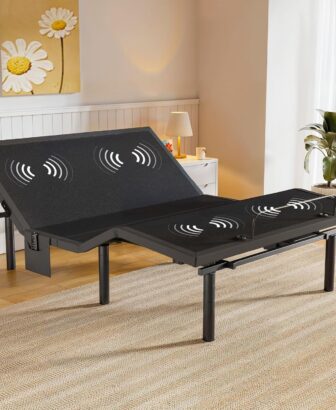 Amada Queen Adjustable Bed Frame with Massage and Zero Gravity | Head and foot incline for reading and TV, 4 USB charging ports, under-bed nightlight, 4 height options, quiet motor operation